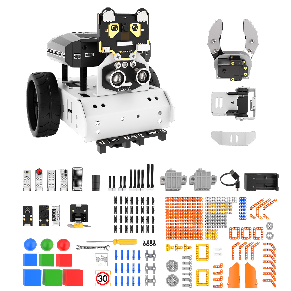 Hiwonder AiNova Pro 16-in-1 Programmable Building Robotic Kit Toys Support Scratch & Python for Kids Ages 12+